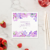 Paarse Geranium Bruids Brunch Borrel Servet (Insitu)
