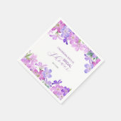Paarse Geranium Bruids Brunch Borrel Servet (Hoek)