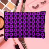 Paarse Geranium Floral Pattern op Black Etui