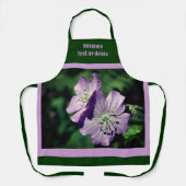 Paarse Geranium Flower gepersonaliseerd Schort (Voorkant)