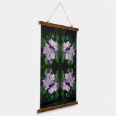 Paarse Geranium Flowers Abstract Hangend Wandkleed (Gebogen)