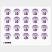 Paarse Geranium Flowers Bookplate Sticker (Vel)