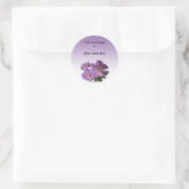 Paarse Geranium Flowers Bookplate Sticker (Tas)