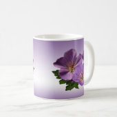 Paarse Geranium Flowers Koffiemok (Voorkant rechts)