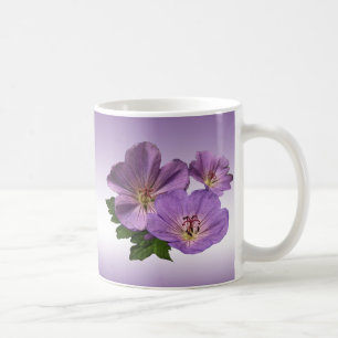 Paarse Geranium Flowers Koffiemok