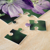 Paarse Geranium Flowers Lijst Uw foto toevoegen Legpuzzel (Zijkant)