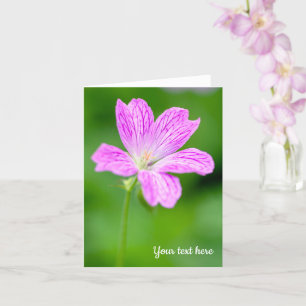 Paarse Geranium Wenskaart Kaart