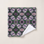 Paarse Geraniumbloemen Abstract vermenigvuldigd Bad Handdoek (Wasdoekje)