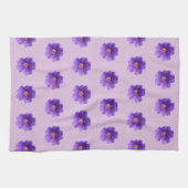 Paarse Geraniumventilator naadloos patroon op Theedoek (Horizontaal)
