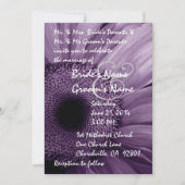 PAARSE Gerber Daisy Wedding Uitnodiging (Voorkant)