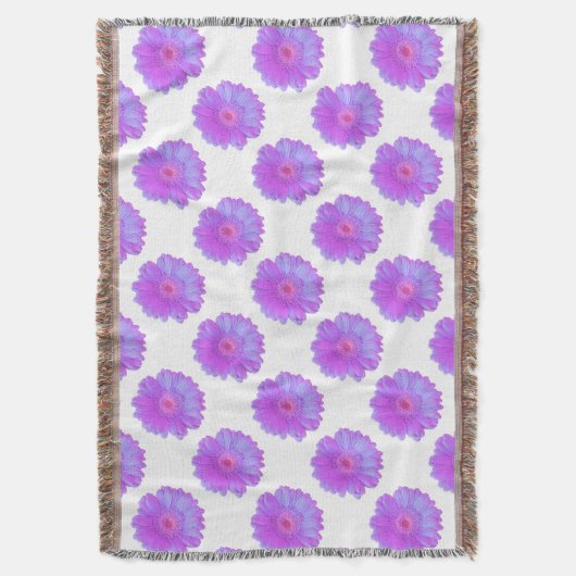 Paarse gerbera daisy deken (Voorkant Verticaal)