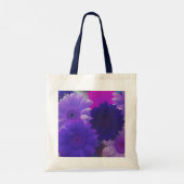 Paarse Gerbera Daisy Flowers Art Canvas tassen (Achterkant)