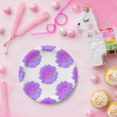 Paarse gerbera daisy papieren bordje (Feest)