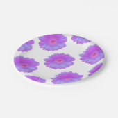 Paarse gerbera daisy papieren bordje (Gekanteld)