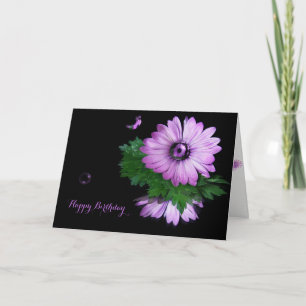 paarse Gerbera daisy reflectie Kaart