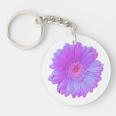 Paarse gerbera daisy sleutelhanger (Voorkant)