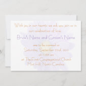 Paarse Gerbera Daisy Wedding-kaart Kaart (Achterkant)