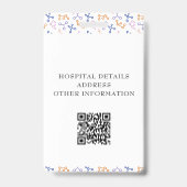 Paarse geregistreerde verpleegster QR Logo Badge (Back)