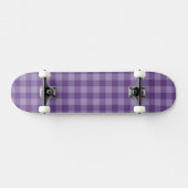 Paarse geruite achtergrond persoonlijk skateboard (Horizontaal)