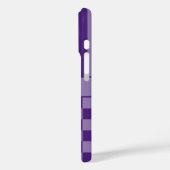 Paarse Geruite Gestreepte Gepersonaliseerde Case-Mate iPhone Case (Achterkant / Links)
