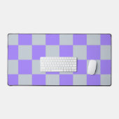 Paarse geruite ginghpatroon bureaumat (Keyboard & Muis)