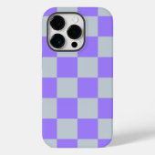 Paarse geruite ginghpatroon Case-Mate iPhone case (Achterkant)