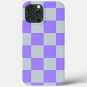 Paarse geruite ginghpatroon Case-Mate iPhone case (Achterkant)