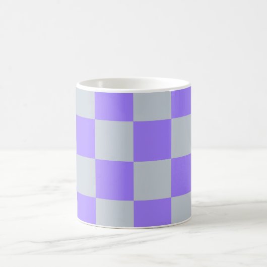 Paarse geruite ginghpatroon koffiemok (Center)