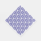 Paarse geruite roller Schaats Servet (Hoek)