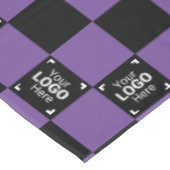 Paarse geruite zakelijke Logo werkgebeurtenis / fe Tafelkleed (Gekanteld)