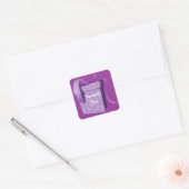 Paarse geschenkdoos lint Secret Pal Label Stickers (Envelop)