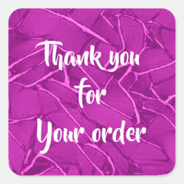 Paarse gescheurde patroonhandel vierkante sticker