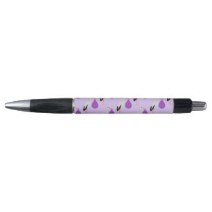 Paarse geslachtsneutrale baby ooievaar met patroon pen