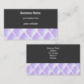 Paarse gesmolten diamanten visitekaartje (Voorkant / Achterkant)