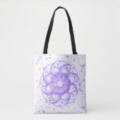 Paarse gespikkelde Mandala Tote Bag (Voorkant)