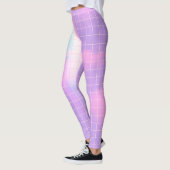 Paarse gespleten esthetische regenbooghemel leggings (Links)