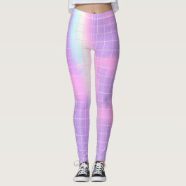 Paarse gespleten esthetische regenbooghemel leggings