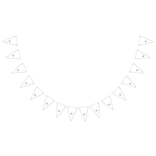 Paarse, gestileerde bloemrijke mandala ontwerp op  vlaggetjes (Alle)