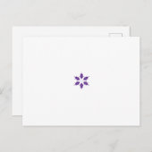 Paarse, gestileerde florale mandala ontwerp op een briefkaart (Voorkant / Achterkant)