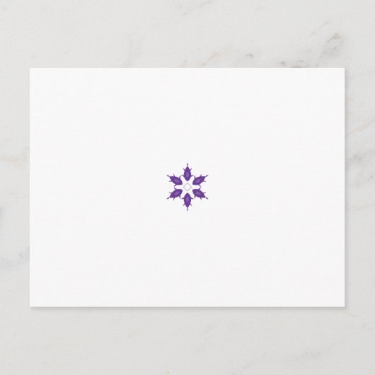 Paarse, gestileerde florale mandala ontwerp op een briefkaart (Voorkant)