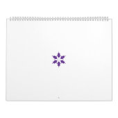 Paarse, gestileerde florale mandala ontwerp op een kalender (Hoes)