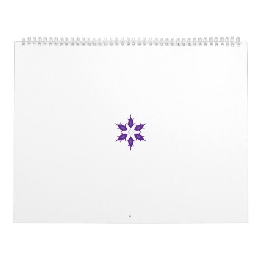 Paarse, gestileerde florale mandala ontwerp op een kalender (Hoes)