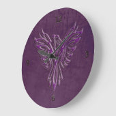 Paarse gestileerde Phoenix Rising, ledertextuur Grote Klok (Hoek)