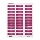 Paarse gestreepte chic uitnodiging adreslabels etiket (Full Sheet)