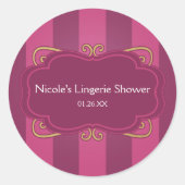 Paarse Gestreepte & Gouden Lingerie Stickers (Voorkant)