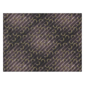 Paarse gestreepte gouden maanpatroon gotische vint tafelkleed (Voorkant (Horizontaal))