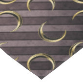Paarse gestreepte gouden maanpatroon gotische vint tafelkleed (Gekanteld)