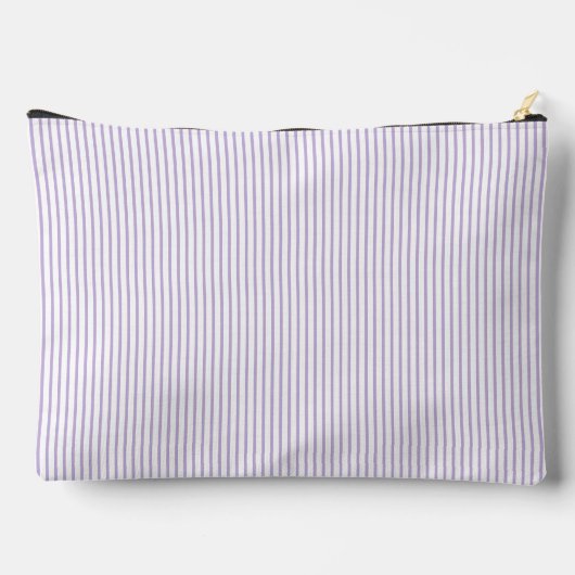 Paarse gestreepte, oranje letters accessoire zakje etui (Achterkant)