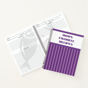 Paarse gestreepte spiraal recept Notitieboek