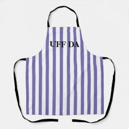 Paarse gestreepte Uff Da all-over print schort